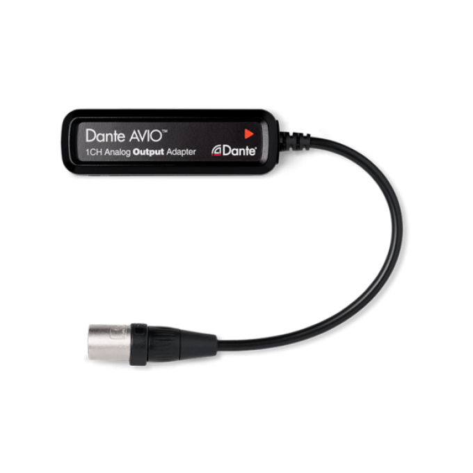 Dante AVIO Analog Output 0x1 адаптер для подключения к аудиосети Dante, 1 аналоговый линейный выход AUDINATE ADP-DAO-AU-0X1
