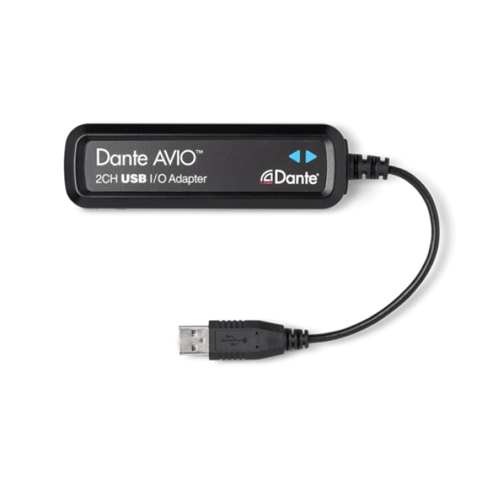 Dante AVIO USB 2x2 адаптер для подключения к аудиосети Dante, 2 вх./2 вых. канала, USB-Ethernet AUDINATE ADP-USB-AU-2X2